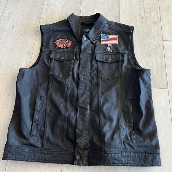 Hardy Davidson men’s demin vest size 2XL - Picture 1 of 8